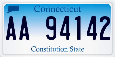 CT license plate AA94142