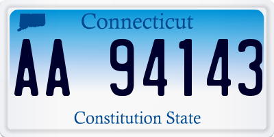 CT license plate AA94143