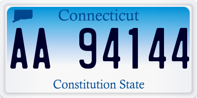 CT license plate AA94144