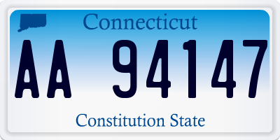 CT license plate AA94147