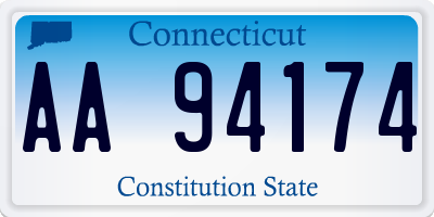 CT license plate AA94174