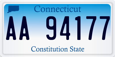 CT license plate AA94177