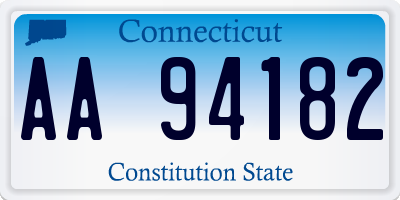CT license plate AA94182