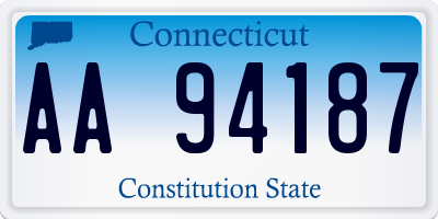 CT license plate AA94187