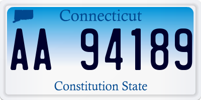 CT license plate AA94189