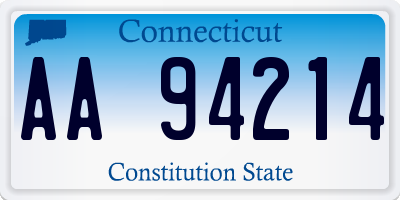 CT license plate AA94214