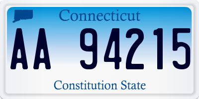 CT license plate AA94215