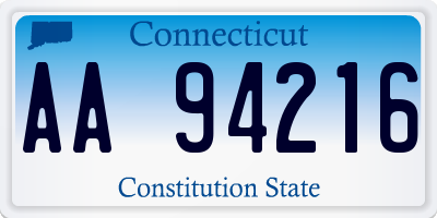 CT license plate AA94216