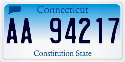 CT license plate AA94217