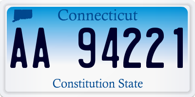 CT license plate AA94221