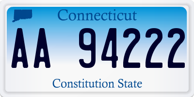 CT license plate AA94222