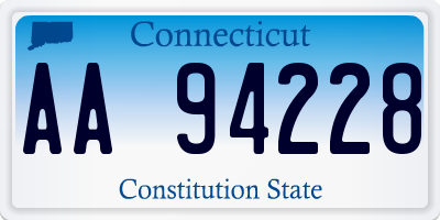 CT license plate AA94228