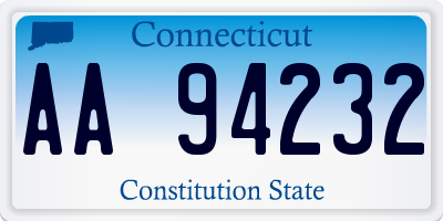 CT license plate AA94232