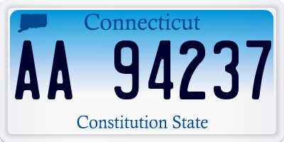 CT license plate AA94237