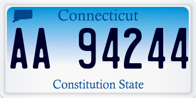 CT license plate AA94244