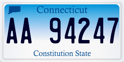 CT license plate AA94247
