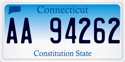 CT license plate AA94262