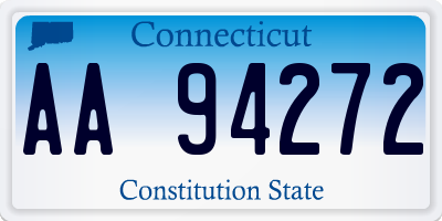 CT license plate AA94272