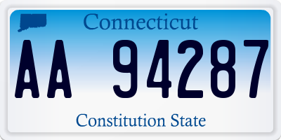 CT license plate AA94287