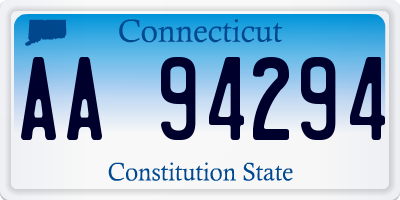 CT license plate AA94294