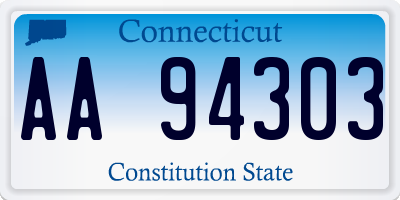 CT license plate AA94303