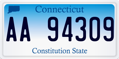 CT license plate AA94309