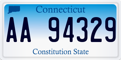 CT license plate AA94329