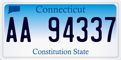 CT license plate AA94337
