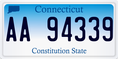 CT license plate AA94339