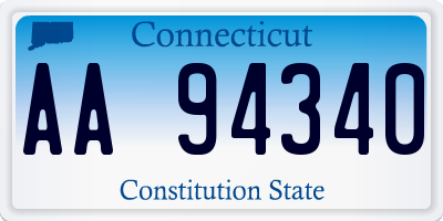 CT license plate AA94340