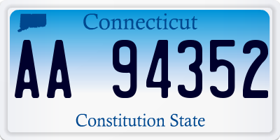 CT license plate AA94352