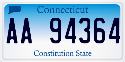 CT license plate AA94364