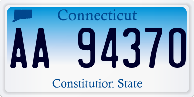 CT license plate AA94370