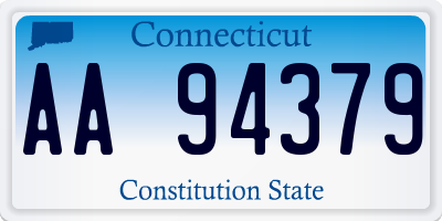 CT license plate AA94379