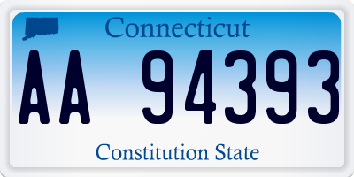 CT license plate AA94393
