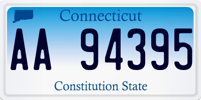 CT license plate AA94395