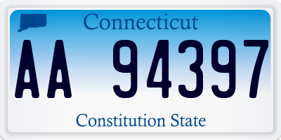 CT license plate AA94397