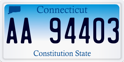 CT license plate AA94403