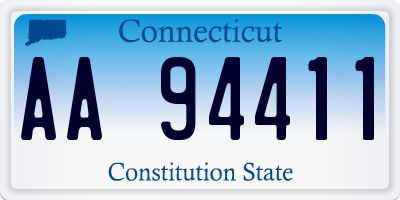 CT license plate AA94411