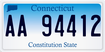 CT license plate AA94412