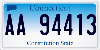 CT license plate AA94413