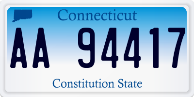 CT license plate AA94417