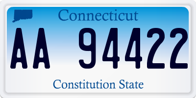 CT license plate AA94422