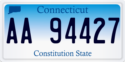 CT license plate AA94427