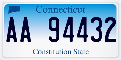 CT license plate AA94432