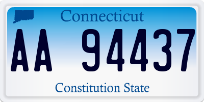 CT license plate AA94437