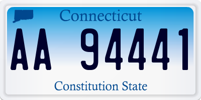 CT license plate AA94441