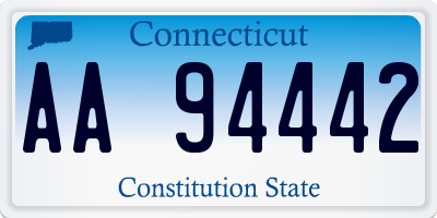 CT license plate AA94442