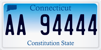 CT license plate AA94444