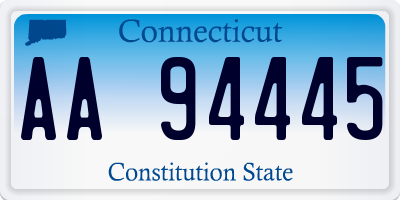 CT license plate AA94445